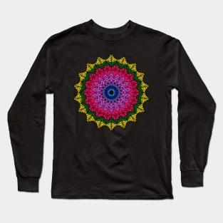 Colorful Boho Mandala Pattern Long Sleeve T-Shirt